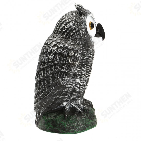 Realistic Bird Scarer Owl Decoy Repellent Pest Scarecrow Outdoor Garden Yard