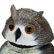 Plastic Realistic Owl Decoy 360° Rotating Head Birds Pest Repellent Control Scare Crow Garden Yard Realistic Bird Decoration Hunting Decoy