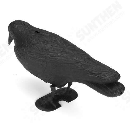 Simulation Crow Bird Scarer Deterrent Repeller Garden Weed Pest Vocalization Hunting Decoy Outdoor