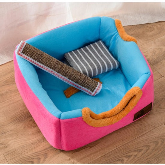 Soft Cosy Igloo Cave Warm Pet Bed Dog / Puppy / Cat / Kitten Cube House Pet Bed