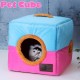 Soft Cosy Igloo Cave Warm Pet Bed Dog / Puppy / Cat / Kitten Cube House Pet Bed