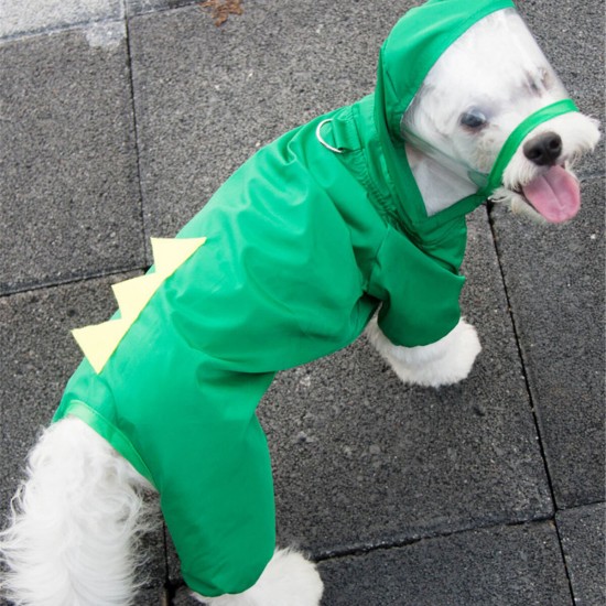 Waterproof Pet Dog Rain Coat Hooded Raincoat Clothes Puppy Costume Jacket Hoodie
