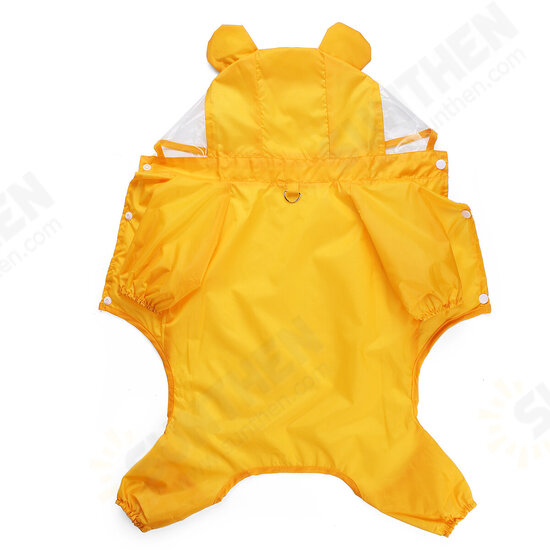 Waterproof Pet Dog Rain Coat Hooded Raincoat Clothes Puppy Costume Jacket Hoodie