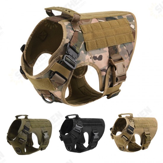 No Pull Harness For Large Dogs Military Tactical Dog Harness Vest German Shepherd Doberman Labrador Service Dog Training Product