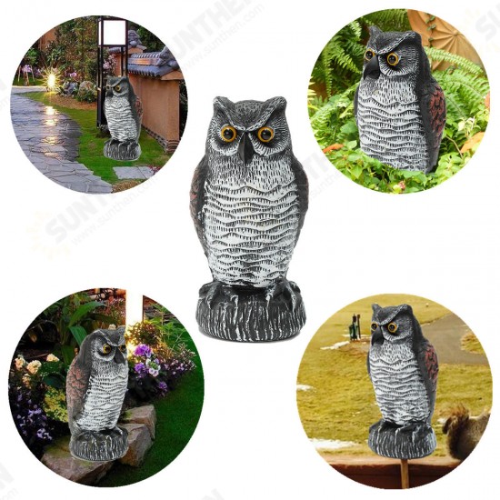 Standing Owl Bird Hunting Shooting Decoy Deterrent Repeller Garden Scarer Hunting Decoy