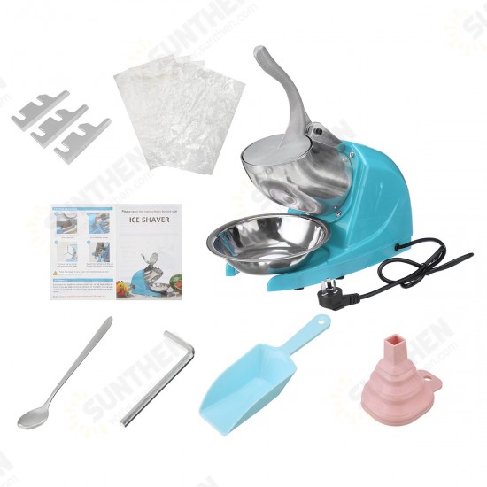 380W 1500RPM Electric Ice Crusher Shaver Commercial Machine Snow Maker 100kg/h 380W 1500RPM Electric Ice Crusher Shaver Commercial Machine Snow Maker 100kg/h