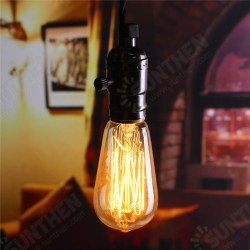 40W E27 ST58 Edison Bulb Antique Filament Lamp Retro Vintage Light 220V/110V 40W E27 ST58 Edison Bulb Antique Filament Lamp Retro Vintage Light 220V/110V