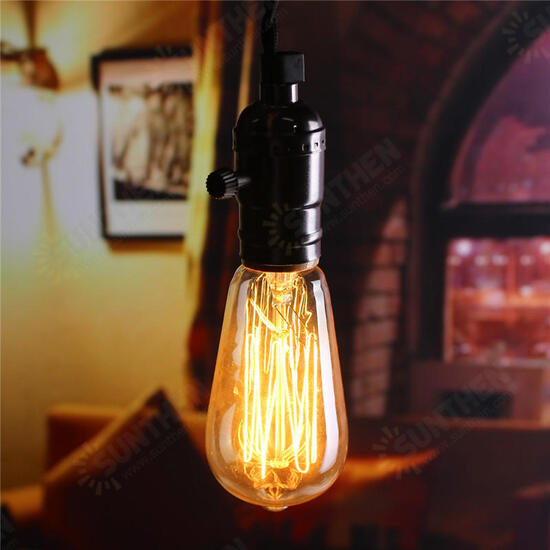 40W E27 ST58 Edison Bulb Antique Filament Lamp Retro Vintage Light 220V/110V