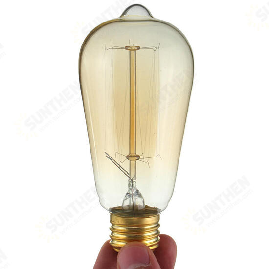 40W E27 ST58 Edison Bulb Antique Filament Lamp Retro Vintage Light 220V/110V