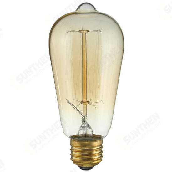 40W E27 ST58 Edison Bulb Antique Filament Lamp Retro Vintage Light 220V/110V