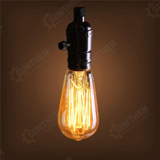 40W E27 ST58 Edison Bulb Antique Filament Lamp Retro Vintage Light 220V/110V