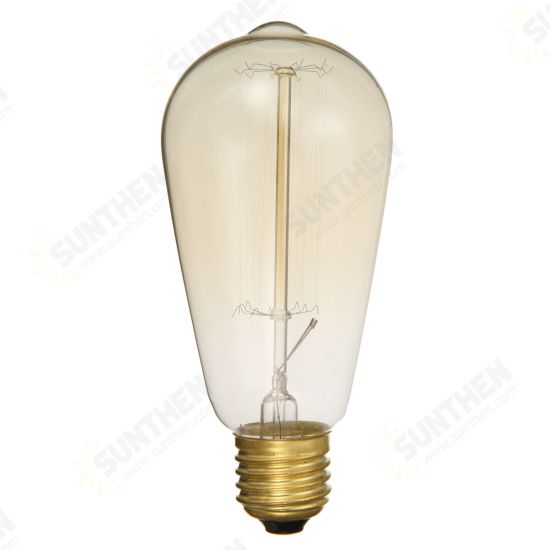 4PCS AC110V E27 60W ST64 A19 Edison Vintage Incandescent Light Bulb for Indoor Home