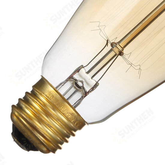 4PCS AC110V E27 60W ST64 A19 Edison Vintage Incandescent Light Bulb for Indoor Home