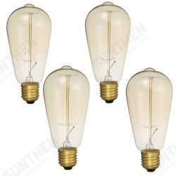 4PCS AC110V E27 60W ST64 A19 Edison Vintage Incandescent Light Bulb for Indoor Home 4PCS AC110V E27 60W ST64 A19 Edison Vintage Incandescent Light Bulb for Indoor Home