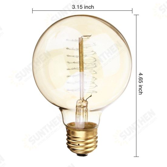 4PCS E26 G80 60W AC110V 64A Warm White Retro Amber Edison Incandescent Light Bulb for Home