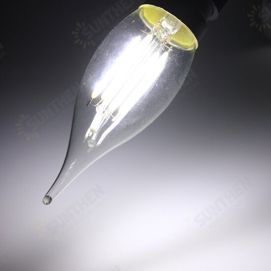 B22 C35 4W COB White/Warm White Filament Bulb Edison Retro Glass Lamp Non-Dimmable AC 220V