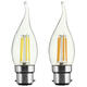 B22 C35 4W COB White/Warm White Filament Bulb Edison Retro Glass Lamp Non-Dimmable AC 220V