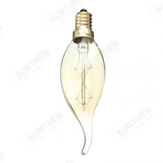 C35 40W E14 Vintage Antique Edison Carbon Filamnet Clear Glass Bulb 220V