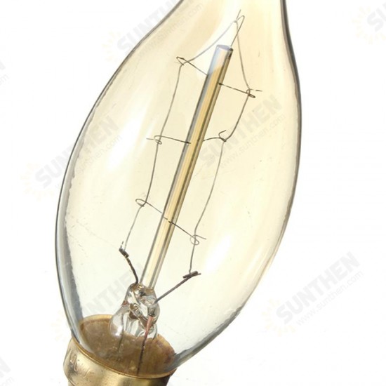 C35 40W E14 Vintage Antique Edison Carbon Filamnet Clear Glass Bulb 220V