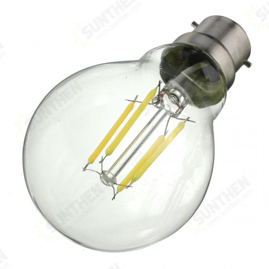 Dimmable B22 G45 4W Pure White Warm White COB Retro Vintage Edison Incandescent Light Bulb AC220V