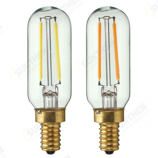 Dimmable E12 T25 2W LED White Warm White COB Retro Vintage Edison Filament Light Bulb AC110V