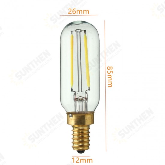 Dimmable E12 T25 2W LED White Warm White COB Retro Vintage Edison Filament Light Bulb AC110V