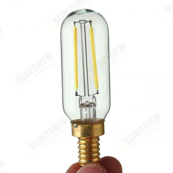 Dimmable E12 T25 2W LED White Warm White COB Retro Vintage Edison Filament Light Bulb AC110V