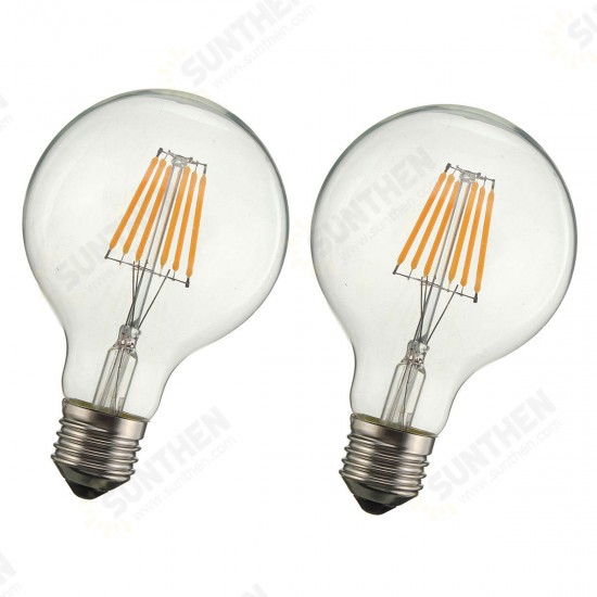 Dimmable G80 E27 6W COB Warm White 600Lumens Retro Vintage Light Lamp Bulb AC110V AC220V