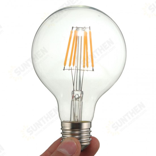 Dimmable G80 E27 6W COB Warm White 600Lumens Retro Vintage Light Lamp Bulb AC110V AC220V