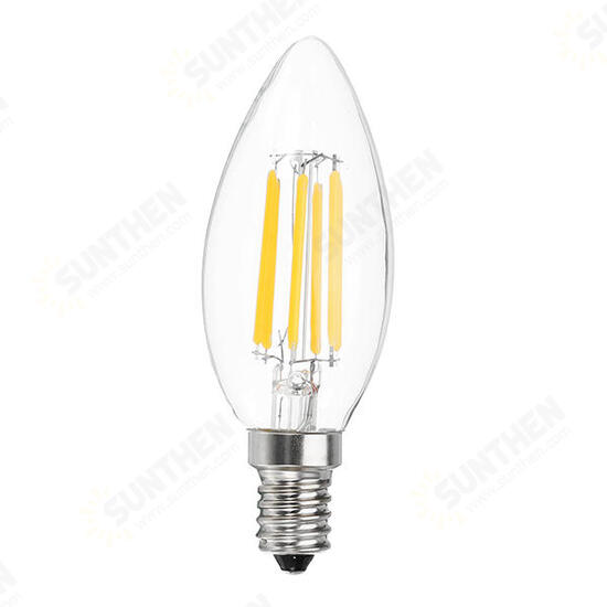 E12 E14 C35 5W 540LM Warm White Pure White LED Candle Light Bulb No Flicker AC110V AC220V