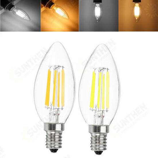 E12 E14 C35 5W 540LM Warm White Pure White LED Candle Light Bulb No Flicker AC110V AC220V