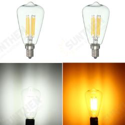 E14 6W LED Filament COB Retro Pure White Warm White Candle Light Lamp Bulb AC220V E14 6W LED Filament COB Retro Pure White Warm White Candle Light Lamp Bulb AC220V