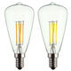E14 6W LED Filament COB Retro Pure White Warm White Candle Light Lamp Bulb AC220V
