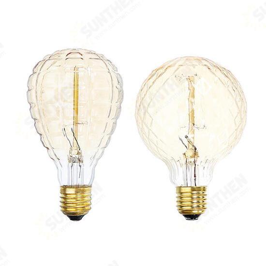 E27 40W Warm White Pineapple Fire Balloon Retro Vintage Edison Global Incandescent Light Bulb AC220V