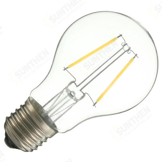 E27 A60 2W White/Warm White COB LED Filament Retro Edison Bulbs AC 220V