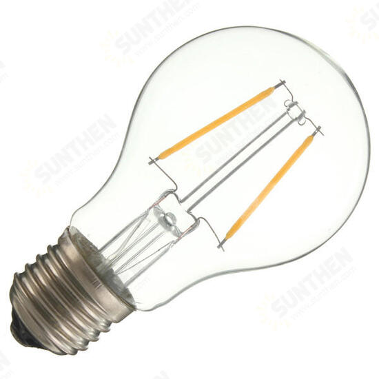 E27 A60 2W White/Warm White COB LED Filament Retro Edison Bulbs AC 220V