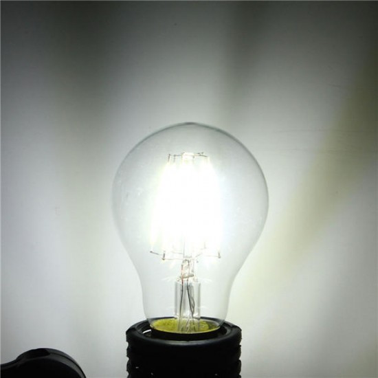 E27 A60 6W Warm White/ White Filament LED COB Dimmable Globe Bulb Lamp AC220V/110V