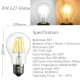 E27 A60 LED 8W COB Edison Retro Filament Light White/Warm White Tungsten Globe Lamp Bulb AC 220V