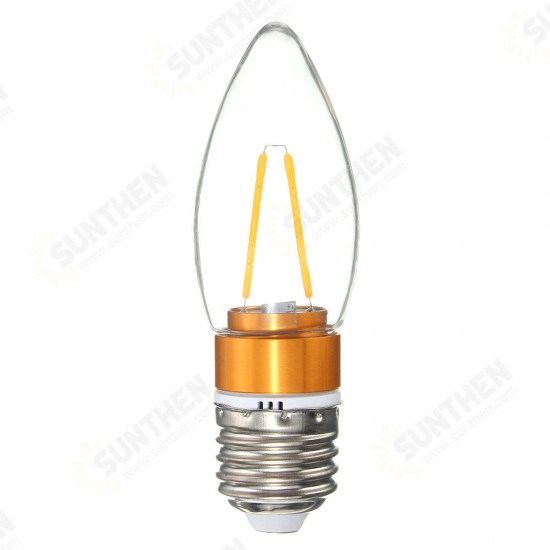 E27 E14 E12 B22 B15 2W Non-Dimmable Edison Filament Incandescent Candle Light Bulb Lamp 110V