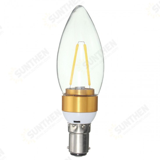 E27 E14 E12 B22 B15 2W Non-Dimmable Edison Filament Incandescent Candle Light Bulb Lamp 110V