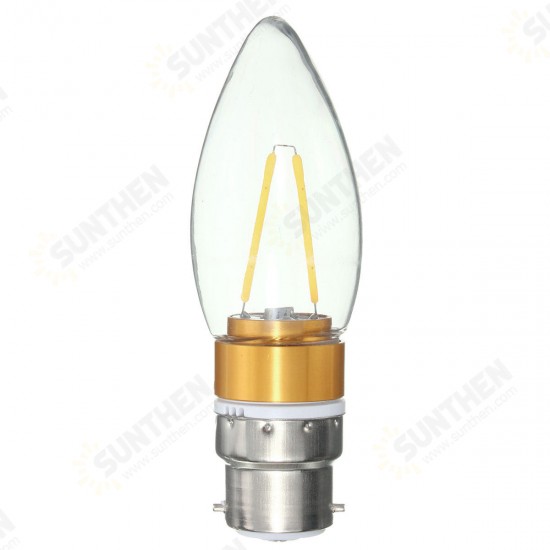 E27 E14 E12 B22 B15 2W Non-Dimmable Edison Filament Incandescent Candle Light Bulb Lamp 110V