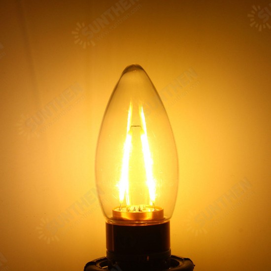 E27 E14 E12 B22 B15 2W Non-Dimmable Edison Filament Incandescent Candle Light Bulb Lamp 110V