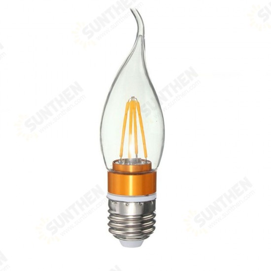 E27 E14 E12 B22 B15 4W Glod Pull Tail Incandescent Candle Light Bulb Non-Dimmable 110V