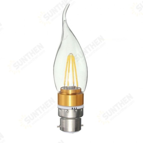 E27 E14 E12 B22 B15 4W Glod Pull Tail Incandescent Candle Light Bulb Non-Dimmable 110V