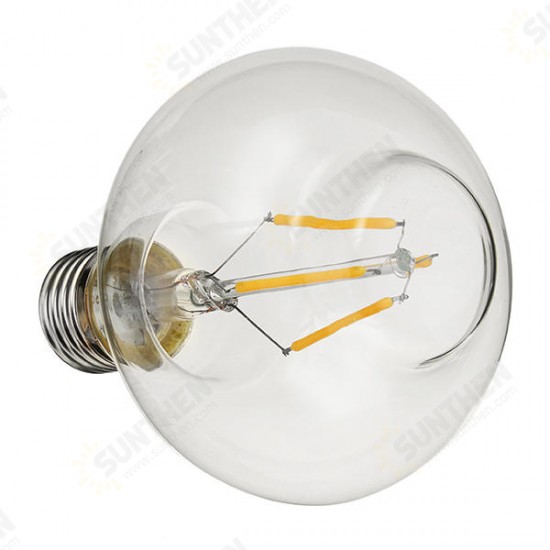 E27 G80 3W Warm White Pure White Filament Incandescent Light Bulb for Home AC85-265V