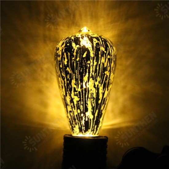 E27 ST64 5W Storm Silvering Vintage Antique Edison Filament COB LED Bulb Light Lamp 85-265V