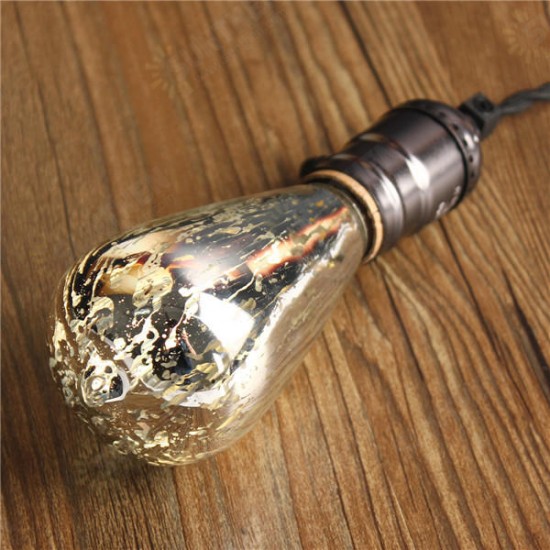 E27 ST64 5W Storm Silvering Vintage Antique Edison Filament COB LED Bulb Light Lamp 85-265V