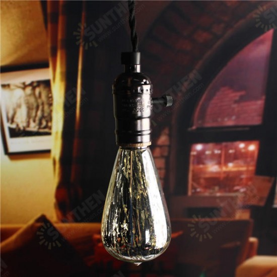 E27 ST64 5W Storm Silvering Vintage Antique Edison Filament COB LED Bulb Light Lamp 85-265V