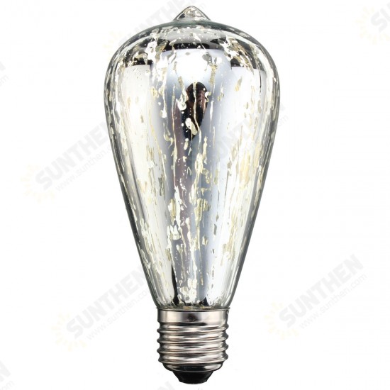 E27 ST64 5W Storm Silvering Vintage Antique Edison Filament COB LED Bulb Light Lamp 85-265V