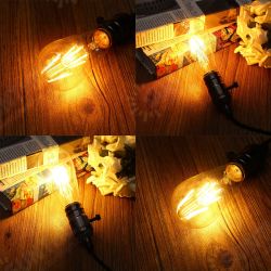 E27 ST64 6W Clear Cover Dimmable Edison Retro Vintage Filament COB LED Bulb Light Lamp AC110/220V E27 ST64 6W Clear Cover Dimmable Edison Retro Vintage Filament COB LED Bulb Light Lamp AC110/220V